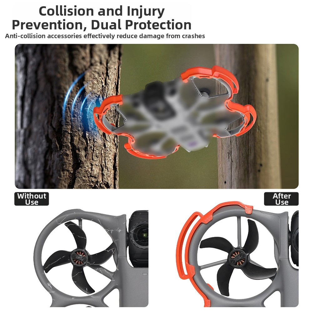 Drone Propeller Guard - DJI Avata 360用、パン/チルト機能付き、衝突防止リング、ドローン保護用バンパーリング、プロペラガード、ドローン交換用アクセサリー