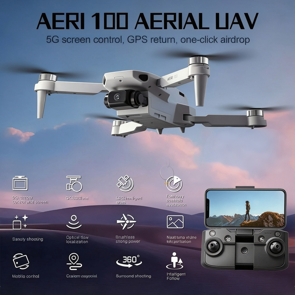NEW Aeri100 ミニドローン 8K HDデュアルカメ - Drone Propeller Guard のレビューと価格